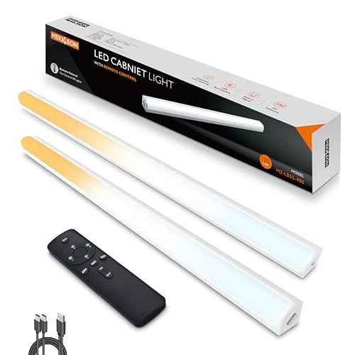 Under Cabinet Lights Remote Control, Magnetic Dimmable Closet Lights,USB Rechargeable Wireless LED Shop Light,Ceiling and Under Counter Lights for Kitchen,Wardrobe,Shelf(40CM,White) - color: White, size: 40CM