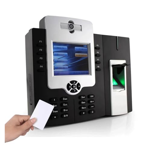 Mutil Language Time Clock for Small Businesses Biometric Fingerprint Time Attendance Clock Machine with Access Control Default for Small Businesses(ID Card) - size: ID card