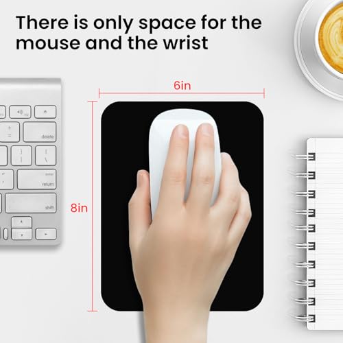 Small Mouse Pad 6 x 8 Inch, Horizontal and Vertical Flexible use. Great for Traveling, Wireless laptops, Keyboard Trays, Offices, etc. (3 Black - color: 3 black