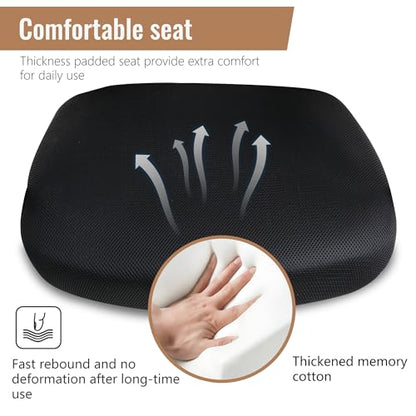 FDW | Mid Back Office Chair | Black | with Lumbar Support, 360 Swivel | Ventilated Design, Height Adjustment | 250 lbs Load Capacity, Rolling Casters | Easy Assembly | For Home, Office - color: Black
