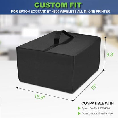 Printer Dust Cover for Epson EcoTank ET-4800 Printer (Black) - color: Black