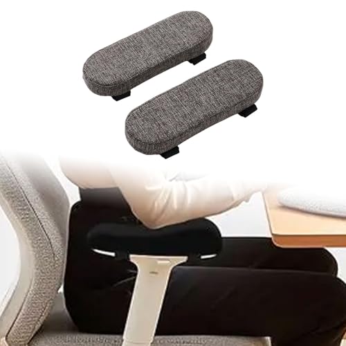 Office Chair Armrest Pad Elbow Cushion Thick Removable Cover Desk Chair Armrest Cushion Arm Padding for Recliners Sofa Home, Dark Gray - color: Dark Gray