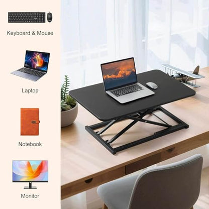 Keyboard Riser Height Adjustable Standing Desk Converter Black 23.6 Inch