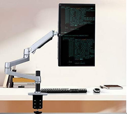 XSJ8013C Aluminum Alloy Ultra Long Arm LED LCD Monitor Holder Table Clamping Full Motion Monitor Mount Support (Black) - color: Black