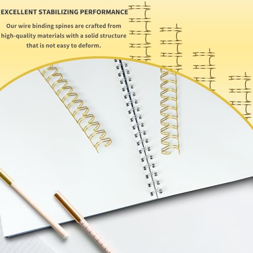 RAYSON 2:1 Wire Binding Spines, 21 Loop, 1 Inch, 240 Sheet Binding Capacity - size: 1“