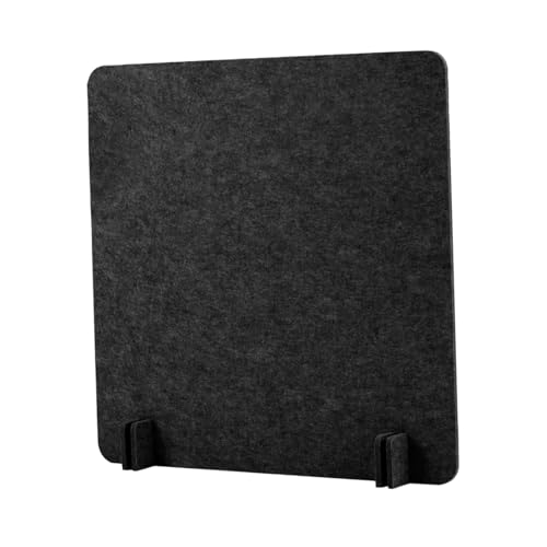 Acoustic Desk Divider Stand Up Privacy Partition Soundproof Felt Screen Lightweight Design Suitable for, Square Black - color: Square Black