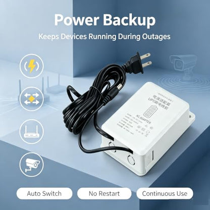 12V for Mini UPS for Battery Backup for Security Camera Routers Modem