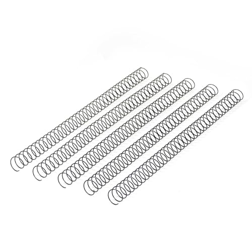 RAYSON 19mm Wire Spiral Coil Binding, 3:1 Pitch, 3/4" Metal Spiral Binding Coil 160 Sheets Capacity, Black Color & Pack of 50 - color: Black, size: 3/4 inch (160 Sheet Capacity)