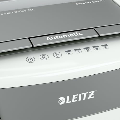 Leitz IQ Paper Shredder, Cross Cut, 50 Sheet, 5 Gallon Bin, P4 Security, Autofeed, Anti-Jam, Home Office (170008) - style: IQ Autofeed (50 Sheets)