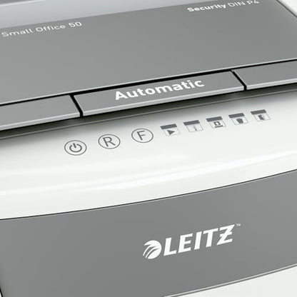 Leitz IQ Paper Shredder, Cross Cut, 50 Sheet, 5 Gallon Bin, P4 Security, Autofeed, Anti-Jam, Home Office (170008) - style: IQ Autofeed (50 Sheets)