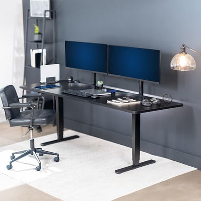 VIVO Black 83 x 30 in Standing Desk, DESK-KIT-2B8B - color: Black Top / Black Frame, size: 83 x 30