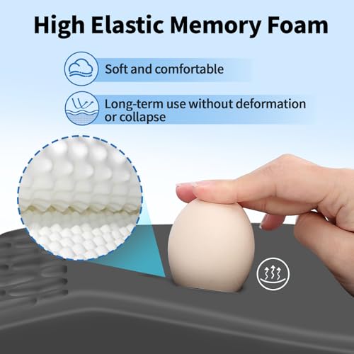 YIWEI Ergonomic Mouse Pad with Wrist Rest for Carpal Tunnel Pain Relief - color: Dark Gray