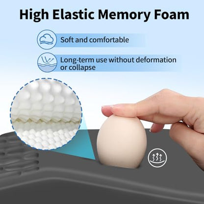 YIWEI Ergonomic Mouse Pad with Wrist Rest for Carpal Tunnel Pain Relief - color: Dark Gray