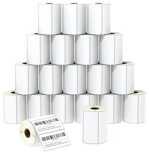 BETCKEY - 4" x 2" (102 mm x 51 mm) Thermal Labels, [20 Roll/15000 Labels] - color: 20 Rolls