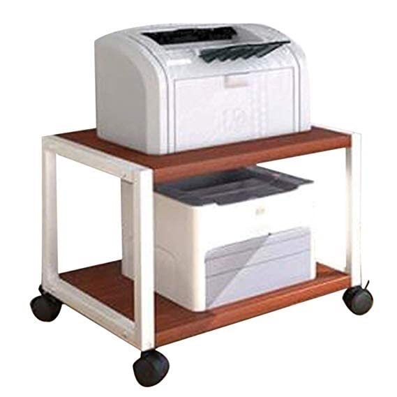 2-Tier Printer Fax Machine with Multi-Tier Wheel Stand Organizer to Store and Organize for Home and Office