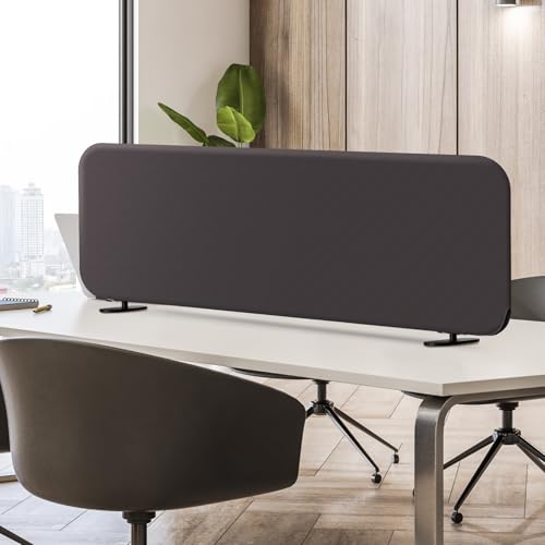 DECOLAB Desktop Divider, Portable Table Partition 48"x18", Iron - color: Iron