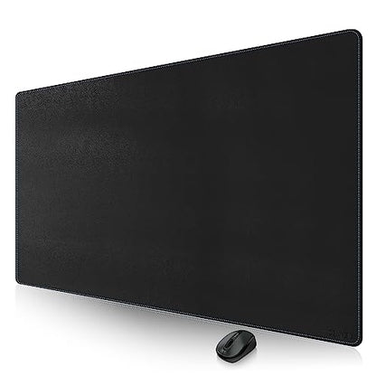 CENNBIE Leather Desk Pad Large, 71" x 27.5" Desk Mat Protector (Black) - color: Black, size: 25.7" x 71"