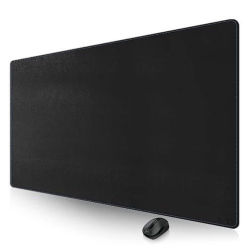 CENNBIE Leather Desk Pad Large, 71" x 27.5" Desk Mat Protector (Black) - color: Black, size: 25.7" x 71"