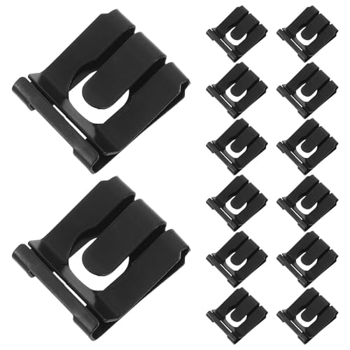 30pcs Office Chair Gas Cylinder Retaining Clips, 65mn Spring Steel Anti-loosening Shaft Lock Rings with Smooth Chamfers for Furniture Gas Cylinder Repair and Replacement, Black
