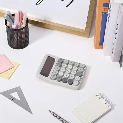 Mr. Pen- Mechanical Switch Calculator, 12 Digit Large LCD Display | Gray with Big Buttons, Mechanical Switch Calculator for Home, School, Office - color: Gray