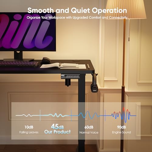 Monomi 39.4" Electric Standing Desk, Height Adjustable sit Stand up,Black - color: Black, size: 40x24