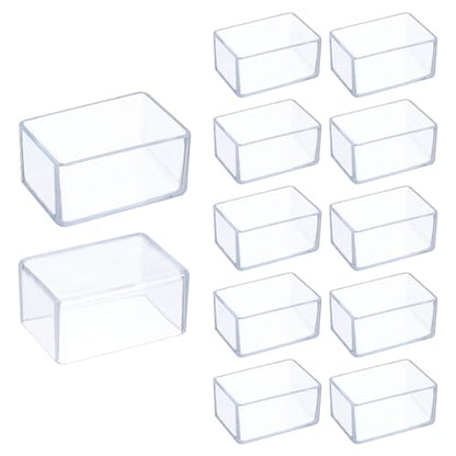uxcell 12 Pcs Silicone Chair Leg Floor Protectors 1.6 x 2.4 Inch Non-Slip Chair Leg Caps Covers, Rectangle Furniture Leg Protectors for Hardwood Floors Reduce Noise and Scratches, Clear - size: 1.6 x 2.4 Inch