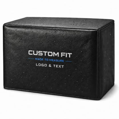 Custom Insulated Equipment Cover, Silver Oxford Fabric, Made to Measure | Made to measure with thermal lining, water-resistant surface, optional zipper access, and logo or text customization - color: PU Leather Dust Cover