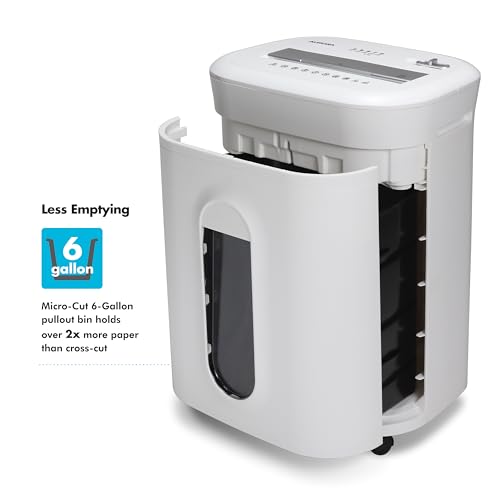Aurora High-Security 10-Sheet Micro-Cut Paper and Credit Card Shredder with 6 Gallon Pullout Basket / 60 Mins Running Time/Security Level P-5 - style: 10-Sheet MicroCut / P5