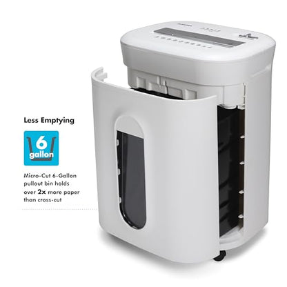 Aurora High-Security 10-Sheet Micro-Cut Paper and Credit Card Shredder with 6 Gallon Pullout Basket / 60 Mins Running Time/Security Level P-5 - style: 10-Sheet MicroCut / P5
