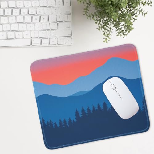 Mouse Pad for Desk with Stitched Edge, Premium Cute Washable Mouse Pads. Computer Mousepad with Non-Slip Rubber Base, Mousepads for Laptop, 9.25x7.75x0.12 inch (Mountain Hush) - color: Mountain Hush