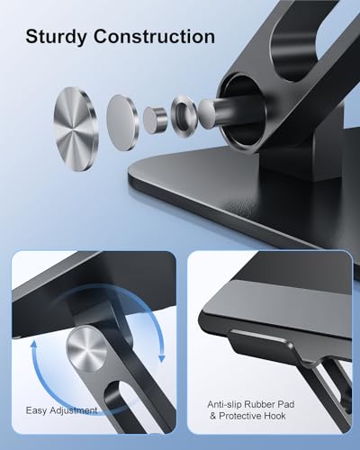 JOIOT Ergonomic Laptop Stand,Adjustable Riser for 10-17.3”Computer - color: Black