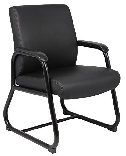 Boss Office Products Heavy Duty Caressoft Guest Chair in Black, 350 lbs. (B709) - style: Modern