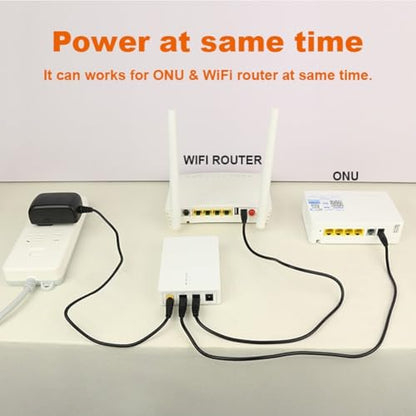 Uninterruptible Power Supply for Router Modem 12V 9V Output 7800MAh 6 Hours Runtime UPS Backup Power Source Compatible with All Router Brands