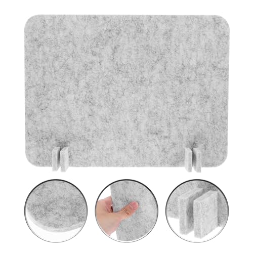 Kichvoe Desk Divider Felt Panel 40x30cm, Acoustic Noise-reducing Office Partition, Privacy Shield for Student and Classroom Desks, Light Gray Desktop Barrier