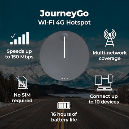 TravlFi JourneyGo LTE RV WiFi Hotspot | RV Internet with Multiple Networks, Pay As You Go and No Contracts | Portable Internet for Travel, Motorhomes and Campers
