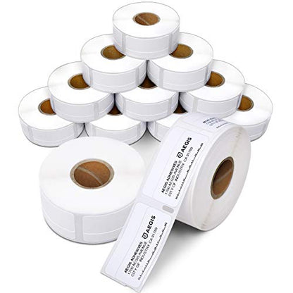 Replacement for DYMO 30330 (12 Rolls, 6000 Labels) 3/4" X 2" Direct Thermal | Return Address and File Folder Labels - Compatible with LabelWriter 450, 450 Turbo, 4XL (NOT 550, 5XL) - Aegis Adhesives - size: 3/4" X 2" - 30330