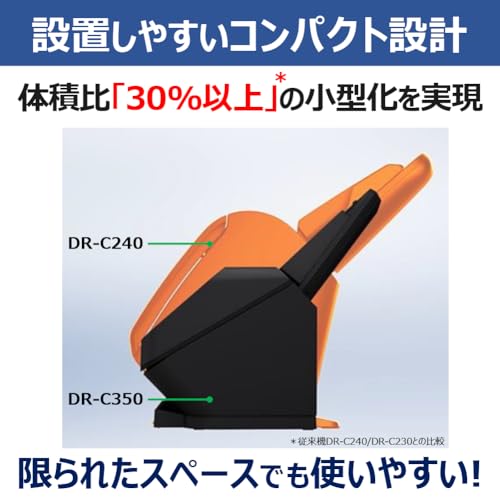 Canon ImageFORMULA DR-C350 Document Scanner (High Speed 50 PM/M/Double-Sided Read/ADF/USB Connection/Documents/Receipts/Photos/Inspections/Receptions/Cards/Business Cards)
