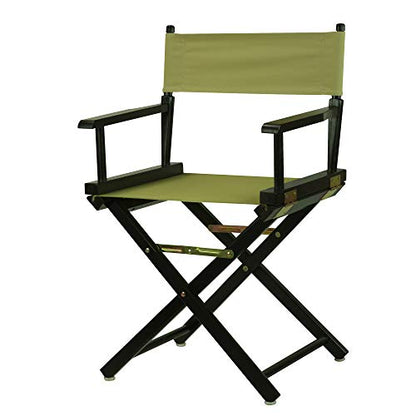 Casual Home 18" Director's Chair Black Frame-Olive Canvas - color: Black Frame/Olive Canvas, size: 18" - Classic Height, style: Black Frame
