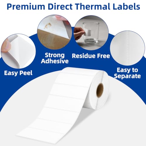 ESSENTIAL 3" x 1" Direct Thermal Labels, 1" Core (1400 Labels, 1 Roll) - size: 3"x1"