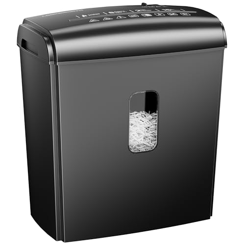 Locksworth 8-Sheet Micro Cut Shredder for Home Office, 4 Gallons Bin P-4 High Security Shredders for Papers/Credit Cards/Staples/Clips, Small Commercial Paper Shredder with Transparent Window - size: 8-sheet