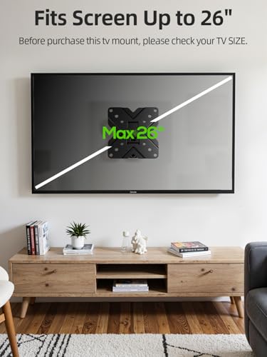 USX MOUNT Small TV Wall Mount Monitor Bracket | RV TV Mount | with Swivel and Tilt VESA Wall Mount for 10-26 27 32 inch LED OLED TVs and Monitors - VESA Size Up to 100x100mm and 22lb Capacity-XMS002 - size: 13-26 inch