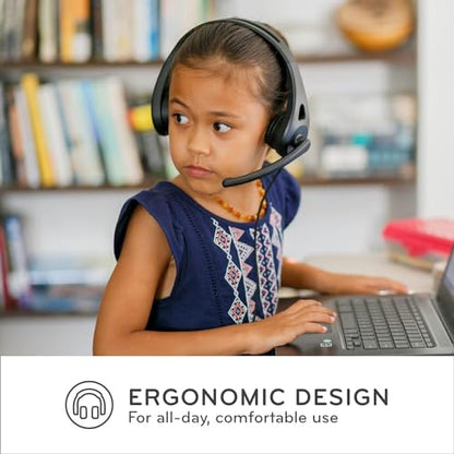 TWT Audio Ergo TW130 Premium On-Ear Headset - USB-C Connection | Wired Headphones, Noise Reducing Microphone, For Classrooms, School, Students, & Teachers, Universal Device Compatibility - style: USB-C (TW130)