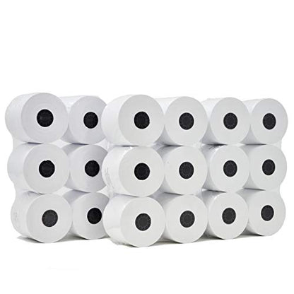 (36 Rolls) Adding Machine/Calculator Roll, 2-1/4" x 150 ft, White Printing Calculator Tape