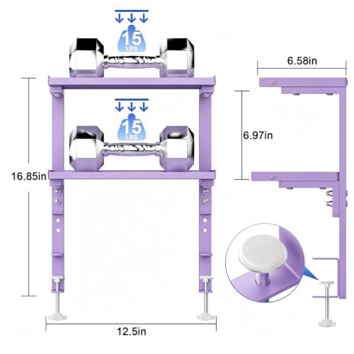 2-Tier Desk Shelf - color: Purple