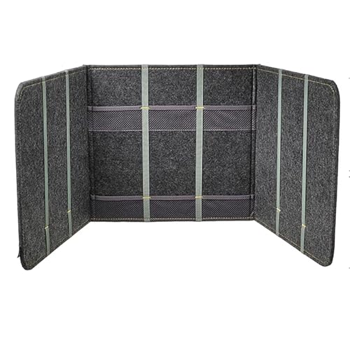Acoustic Desk Divider, Fold-Up- Portable Barrier -Privacy Panel-Reduce Noise and Visual Distractions,Shields for Student Desks-Excellent for Offices and Schools,(Gray, 47" W x 15" H)