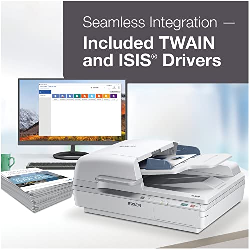 Epson WorkForce DS-6500 Sheet-Fed, Color Document & Image Scanner, 100 page Auto Document Feeder (ADF) & Duplex (B11B205221) - style: DS-6500
