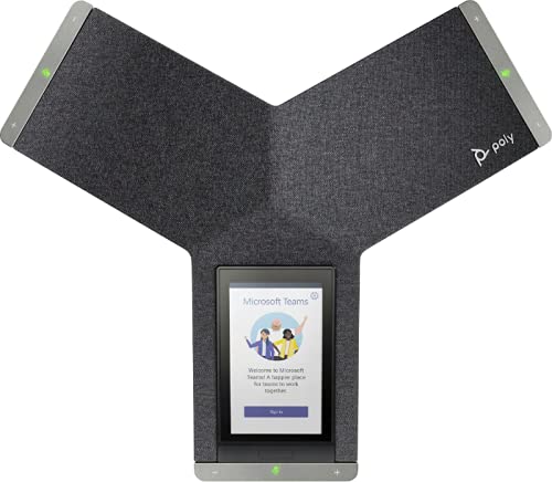 Poly - Trio C60 IP Conference Phone (Polycom) - Smart Conference Phone for Any Meeting Space - 5' Color Touch Display - Works with Teams, Zoom & More,Grey