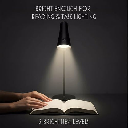 4-in-1 Rechargeable Desk Lamp, Clip and Wall Light, 2 Pack