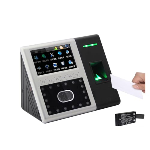 Fingerprint Face Time Clock Punch Machine Face Recognition Time Attendance Door Access Control System Optional WiFi for Small Businesses for Small Businesses,Black-Basic - size: Basic