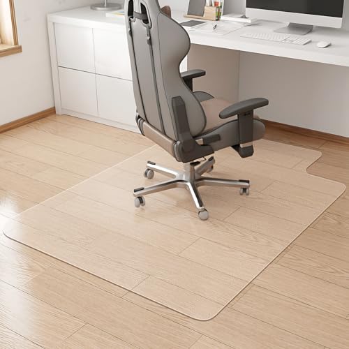 KMAT Office Chair Mat,Easy Glide Hard Wood Tile Floor Mats,Chair Mat for Home Office Rolling Chair,Heavy Duty Floor Protector -36"x48" with Lip - size: 36"x48", style: Hard Floor Mat With Lip